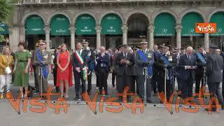 2 Giugno, la cerimonia dell'alzabandiera in piazza Duomo a Milano con il sindaco Sala