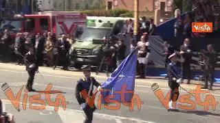 2 giugno, le bandiere della Nato, dell'Ue e dell'Onu alla parata dei Fori Imperiali