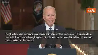 SOTTOTITOLI Armi negli Usa, Biden: "Quanto siamo siamo disposti ad accettare prima di dire basta?"