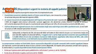 Dl aiuti, Giovannini: "10 mld fino al 2026 per aggravio costi opere pubbliche"