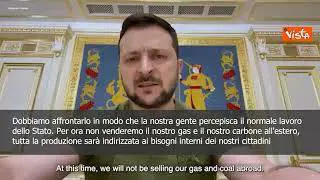 SOTTOTITOLI Zelensky: "Non venderemo nostro gas e carbone all'estero"