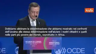 SOTTOTITOLI Draghi: "Invasione Ucraina ha peggiorato prospettive crescita. Sbloccare i porti"