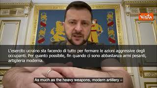 SOTTOTITOLI Zelensky: "Ai nostri partner continuiamo a chiedere armi pesanti"