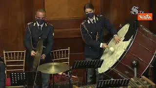 Senato e Cultura, la banda Polizia si esibisce a Palazzo Madama. Presente anche Marcell Jacobs