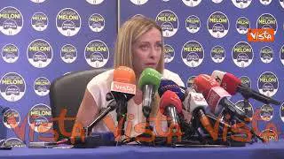 Amministrative, Meloni: "Elettori centrodestra chiedono unità coalizione"
