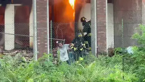 Incendio palazzina ex Chimici
