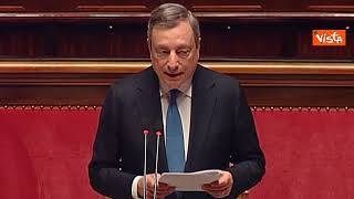 Draghi: "Governo continua con sostegno a Ucraina, così come ha dato mandato Parlamento"