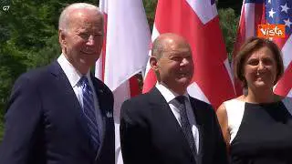 G7 in Germania, Scholz accoglie il presidente Usa Biden