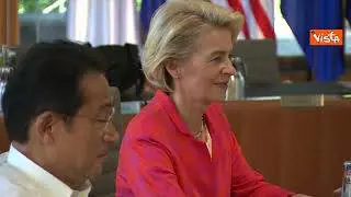 G7, l'incontro sulla crisi Ucraina con i leader Ue, Biden e il Presidente Zelensky in collegamento