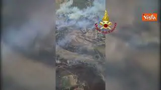 Maxi incendio in zona Aurelia a Roma, fiamme a ridosso delle abitazioni