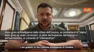 SOTTOTITOLI Zelensky: "Russi si sono ritirati dall'Isola dei Serpenti"