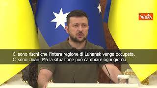 SOTTOTITOLI Ucraina, Zelensky: "Rischio che l'intera regione di Luhansk venga occupata"