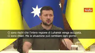 SOTTOTITOLI Ucraina, Zelensky: "Rischio che l'intera regione di Luhansk venga occupata"