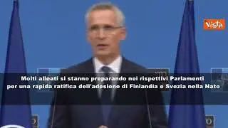 SOTTOTITOLI Stoltenberg: "Adesione Svezia e Finlandia a Nato sarà rapida"