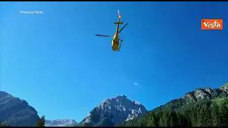 Marmolada, ripartono le operazioni di ricerca corpi e superstiti con l'elicottero