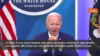 Prima foto telescopio Webb, Biden: "Nuova finestra nella storia del nostro universo"