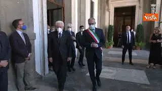 Il Presidente della Repubblica Mattarella alla camera ardente di Eugenio Scalfari