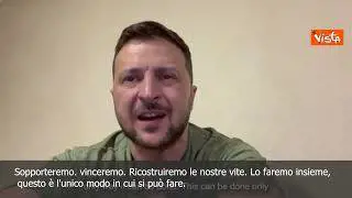 SOTTOTITOLI Ucraina, Zelensky: "Vinceremo e ricostruiremo le nostre vite"