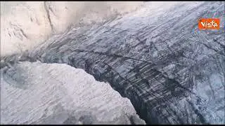 Marmolada, si apre nuovo crepaccio. Le immagini aeree
