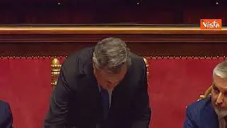 Il sorriso enigmatico di Salvini alla richiesta del voto di fiducia da parte di Draghi