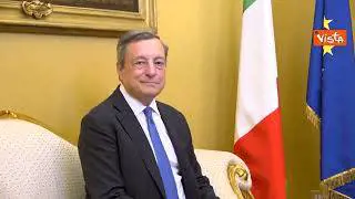 L'incontro del Presidente Draghi con il Presidente della Camera Fico dopo le dimissioni