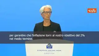 SOTTOTITOLI Lagarde: "Rialzo dei tassi di 50 punti base"