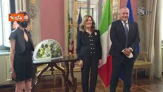 La cerimonia di consegna del Ventaglio alla Presidente del Senato Casellati