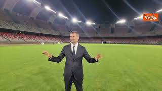Il sindaco Decaro accende le nuove luci dello stadio San Nicola di Bari