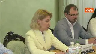 La commissaria Ue Johansson in Ucraina. Le immagini