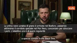 Zelensky: Prima nave di grano ucraino arrivata nel Bosforo