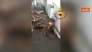 Nubifragio nel messinese, Stromboli invasa dal fango