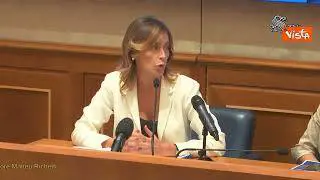 Presentazione programma Azione e Italia Viva, Boschi ricorda Niccolò Ghedini