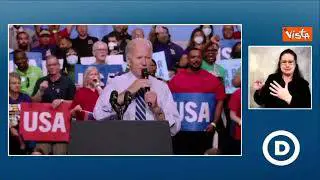 "Hai rubato le elezioni", un contestatore interrompe il comizio di Biden in Maryland