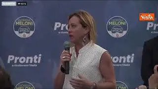 Meloni: "Sondaggio ci vede al 25%, grazie a FdI"