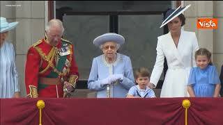 La regina Elisabetta al balcone di Buckingham Palace per il Giubileo di Diamante