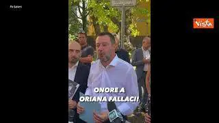 Salvini legge Oriana Fallaci per l'anniversario dell'11 settembre