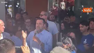 Salvini a Marina di Carrara: "Unici squadristi sono in giro con bandiere rosse"