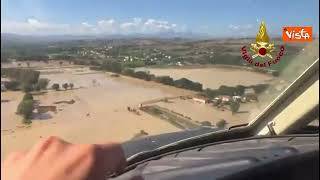 Alluvione Marche, le impressionanti immagini aeree degli allagamenti nei dintorni di Senigallia