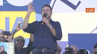 Salvini a Pontida: Siamo più grande manifestazione di popolo in campagna elettorale