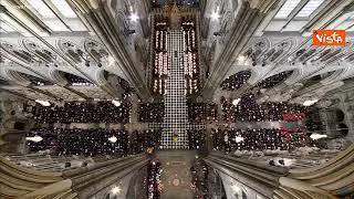 Funerali regina Elisabetta, in 2mila alla cerimonia all'Abazia di Westminster. Le immagini dall'alto