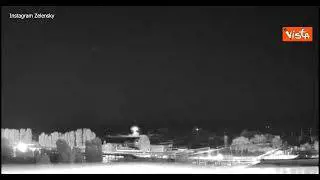 Zelensky pubblica video di un missile che cade a poca distanza da una centrale nucleare in Ucraina