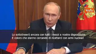 SOTTOTITOLI Putin: Non è bluff, a chi ricatta con armi nucleari dico che rosa dei venti può girare