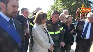 Alluvione nelle Marche, la visita del ministro Lamorgese