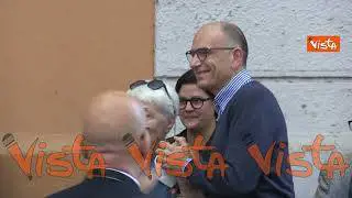 Elezioni 2022, ecco l’uscita dal seggio di Testaccio di Enrico Letta dopo il voto