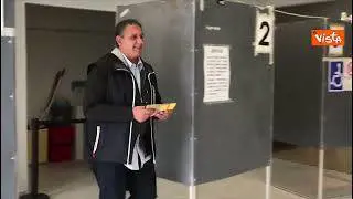 Il Governatore della Liguria Toti vota ad Ameglia