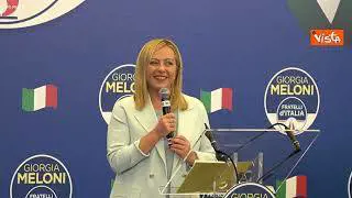 Meloni: "Da voto indicazioni chiare, Governo di centrodestra a guida Fratelli d'Italia"