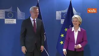 Ursula von der Leyen incontra il segretario generale della Nato, Jens Stoltenberg