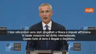 SOTTOTITOLI Stoltenberg: Alleati Nato non riconosceranno annessioni territori ucraini alla Russia