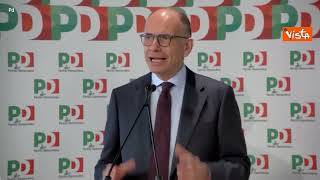 Letta: "Siamo gli unici ad aver costruito alternativa politica alla destra"