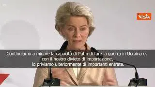 Von der Leyen: "Determinati a far pagare a Putin la sua guerra di aggressione"
